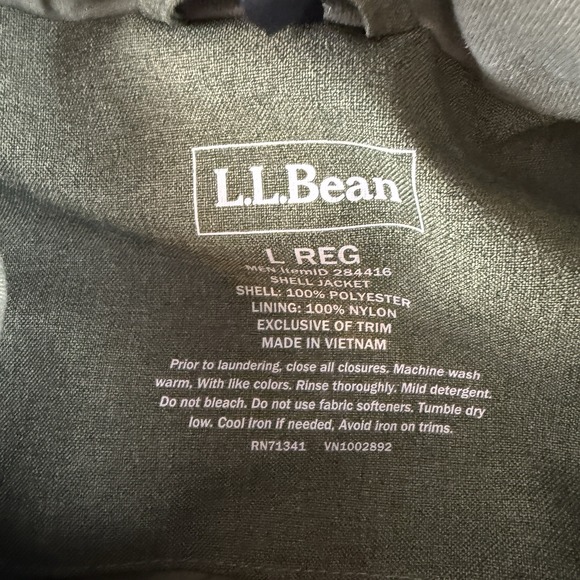 LL Bean Jacket Mens L Green Tek 3-in-1 All Season Parka Hooded Primaloft 284416* - Picture 5 of 14